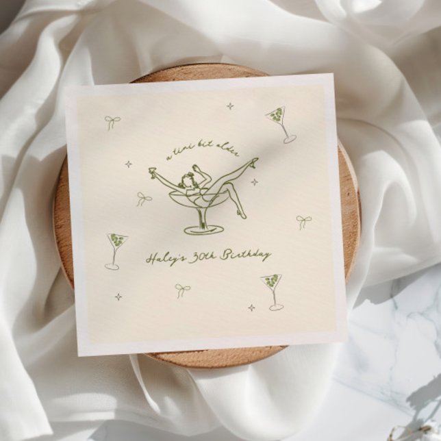 Guardanapo De Papel Tini Bit Older Quirky Mão Desenhada Aniversário (Criador carregado)