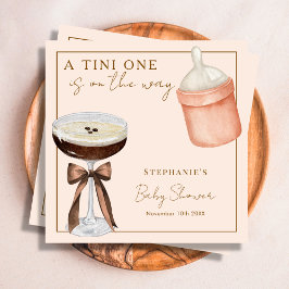 Guardanapo De Papel Tini One Pink Espresso Martini Menina Chá de Bebê
