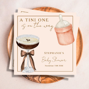 Guardanapo De Papel Tini One Pink Espresso Martini Menina Chá de Bebê