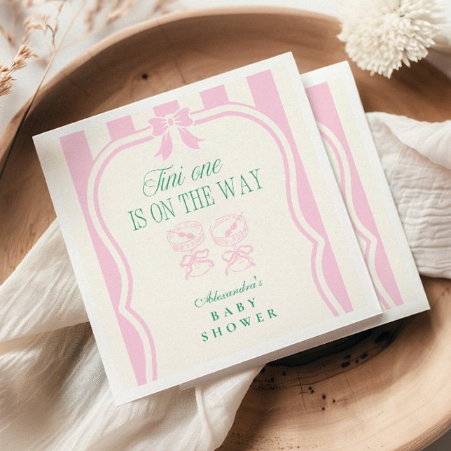 Guardanapo De Papel Tini Rosa Está A Caminho Do Chá de fraldas (Criador carregado)