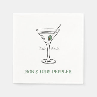 Guardanapo De Papel 'tini time Personated Paper Cocktail Napkins