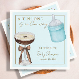 Guardanapo De Papel Tini Um Azul Espresso Martini Boy Baby Shower
