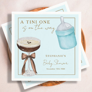 Guardanapo De Papel Tini Um Azul Espresso Martini Boy Baby Shower