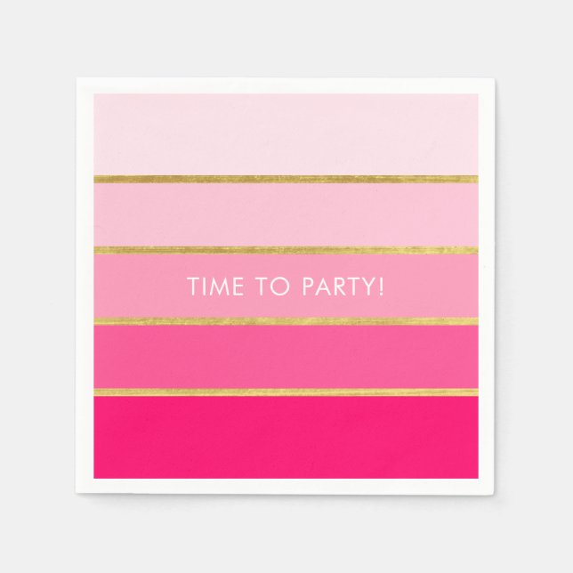 Guardanapo De Papel Tinta Brilhante Personalizável e Dourada (Frente)