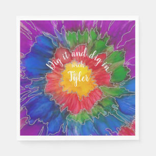 Guardanapo De Papel Tintas Coloridas do Bat ou do Bar Mitzvah Napkin