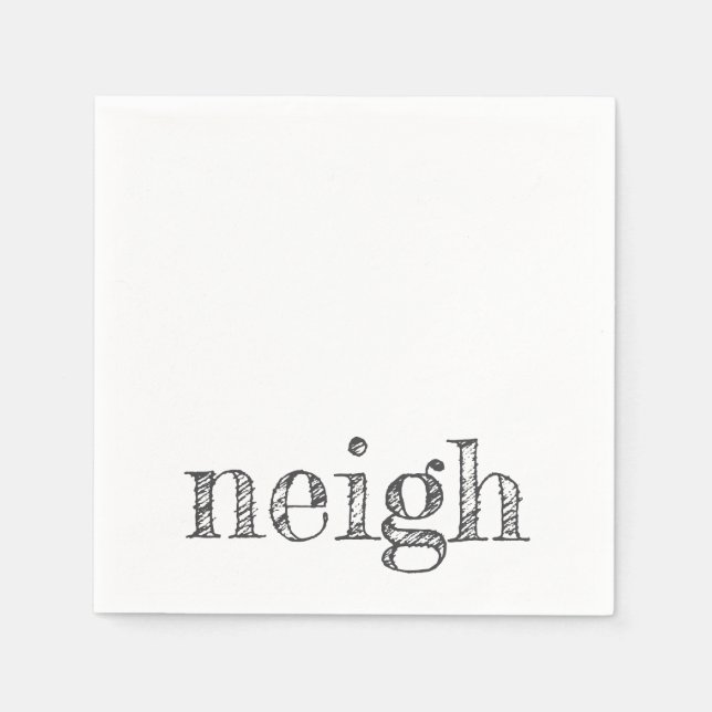 Guardanapo De Papel tipografia de cavalo, diversão de galinha (Frente)