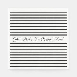 Guardanapo De Papel Tipografia de Evento de Greve Branca e Preta