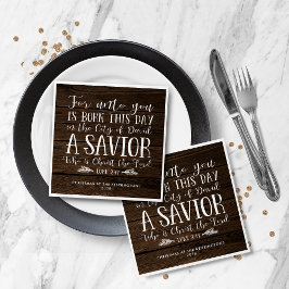 Guardanapo De Papel Tipografia de Natal Rústica da Madeira Versa