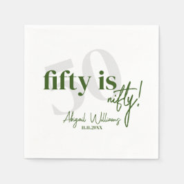 Guardanapo De Papel Tipografia em negrito com 50ª Festa de aniversário