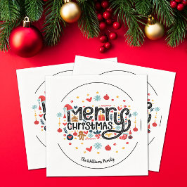 Guardanapo De Papel Tipografia Feliz de Natal