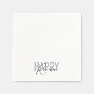 Guardanapo De Papel Típografia moderna, simples e legal do Feliz Ramad