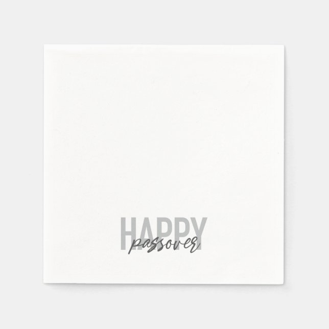 Guardanapo De Papel Típografia moderna, simples, legal, Feliz Passover (Frente)