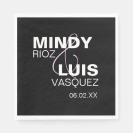 Guardanapo De Papel Tipografia Negrito E Comercial Rosa Preto