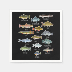 Guardanapo De Papel Tipos De Espécies De Peixes Águas frescas