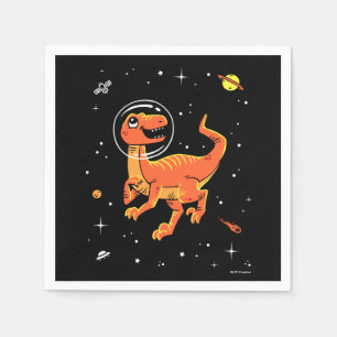 Guardanapo De Papel Tiranossauro alaranjado Dinos no espaço