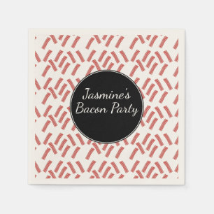 Guardanapo De Papel Tiras de Bacon para Aniversário de Qualquer Idade