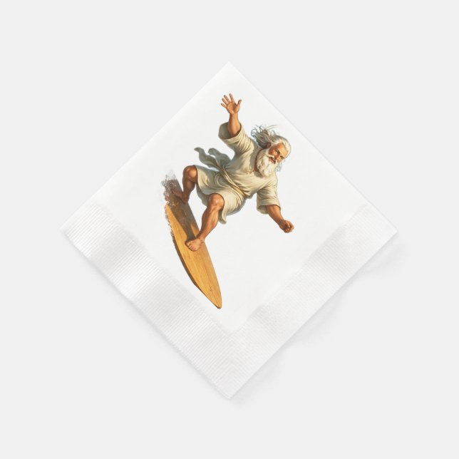 Guardanapo De Papel Título surfando Moisés arte bíblica engraçada fest (Canto)