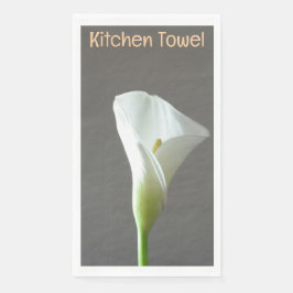 Guardanapo De Papel Toalha Cinza Flor Branco