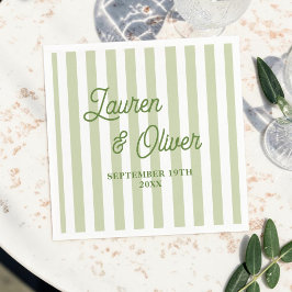 Guardanapo De Papel Toalhas de casamento azeitona personalizadas listr