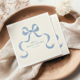 Guardanapo De Papel Toalhas de casamento Dusty Blue com Arco Desenhado