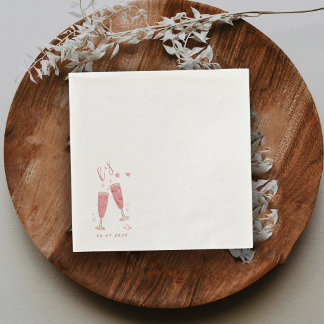 Guardanapo De Papel Toalhas de casamento personalizadas com monograma