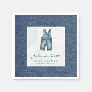 Guardanapo De Papel Toalhas de mesa de jeans azul aguarela para chá de