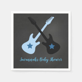 Guardanapo De Papel Toalhetes de Bebê Rockstar Estrela do Rock