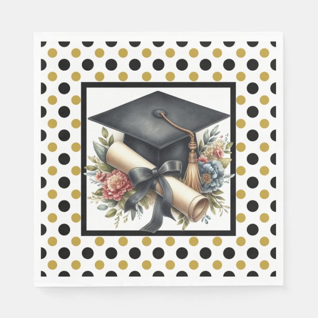 Guardanapo De Papel Toca de Formatura e Diploma  (Frente)