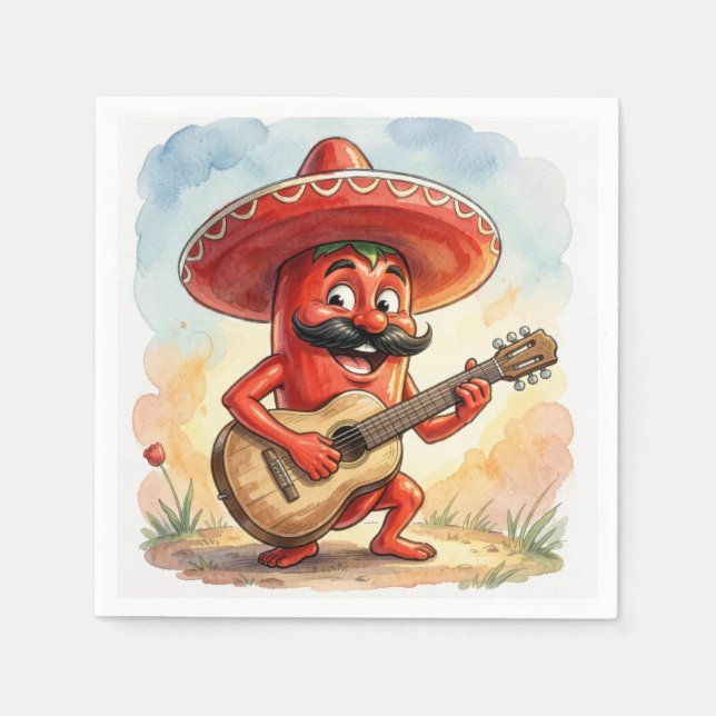Guardanapo De Papel Toca Guitarra no Cinco de Maio (Frente)