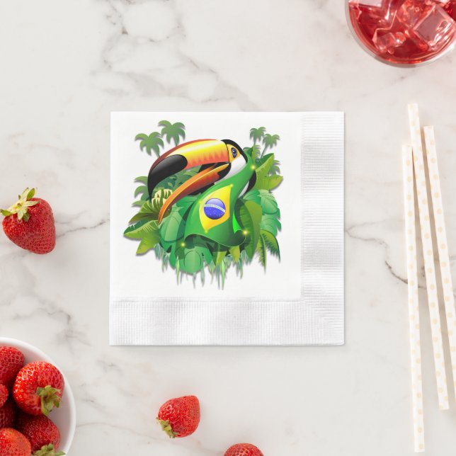 Guardanapo De Papel Toco Toucan com Bandeira do Brasil (Insitu)