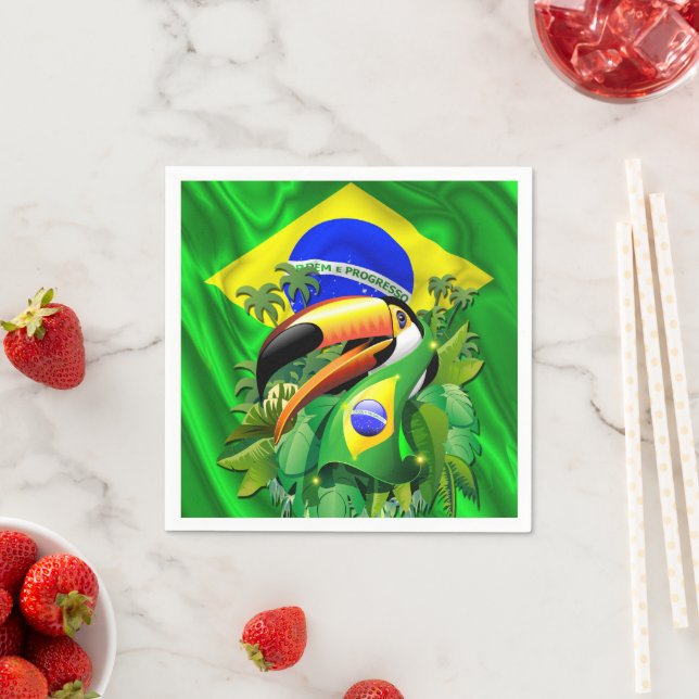 Guardanapo De Papel Toco Toucan com Bandeira do Brasil (Insitu)