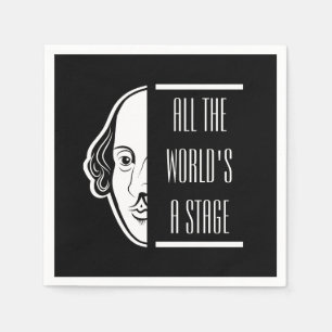 Guardanapo De Papel Todo o Mundo é um Palco Citação de Shakespeare Tes