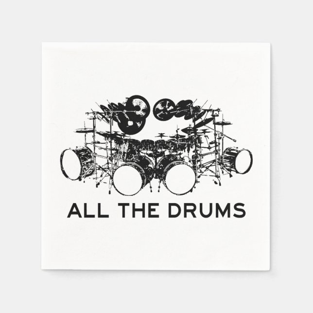 Guardanapo De Papel Todos Os Drummer Napkins (Frente)