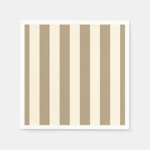Guardanapo De Papel Tofu Creme Khaki Oyster Listrado
