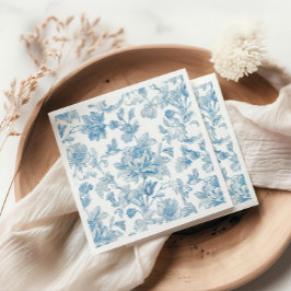 Guardanapo De Papel Toile-de-jouy Chinoiseries Padrão Floral Azul