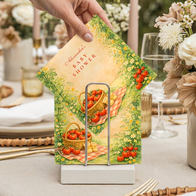 Guardanapo De Papel Tomate de Jardim Rústico (Criador carregado)