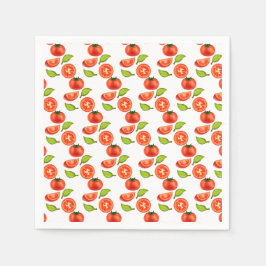 Guardanapo De Papel Tomates E Folhas De Orégãos