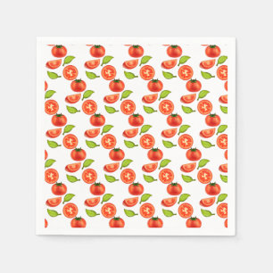 Guardanapo De Papel Tomates E Folhas De Orégãos