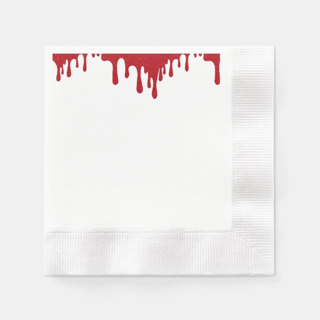 Guardanapo De Papel Tomato Red Drip Party Paper Napkin – Customizable (Frente)