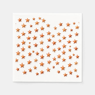 Guardanapo De Papel Toneladas laranja Estrelas: Festa de aniversário N