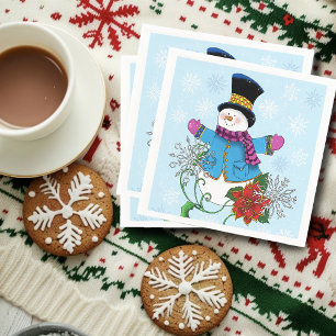 Guardanapo De Papel Top Hat Snowman