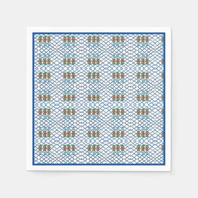 Guardanapo De Papel Topiaries de Natal Chinoiserie (Frente)