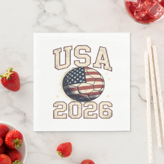Guardanapo De Papel Torcida americana da Copa do Mundo de Futebol EUA