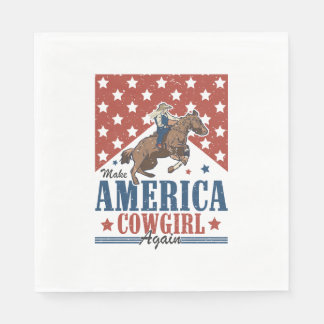 Guardanapo De Papel Torne a América Cowgirl novamente