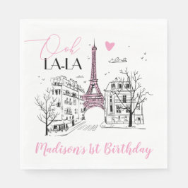 Guardanapo De Papel Torre Eifel Paris Parisiense Feliz Aniversário Qua