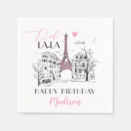 Guardanapo De Papel Torre Eifel Paris Parisiense Feliz Aniversário Qua