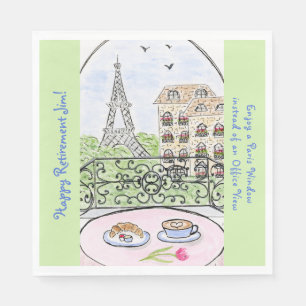 Guardanapo De Papel Torre Eiffel Caprichosa de Paris APOSENTADORIA Nom