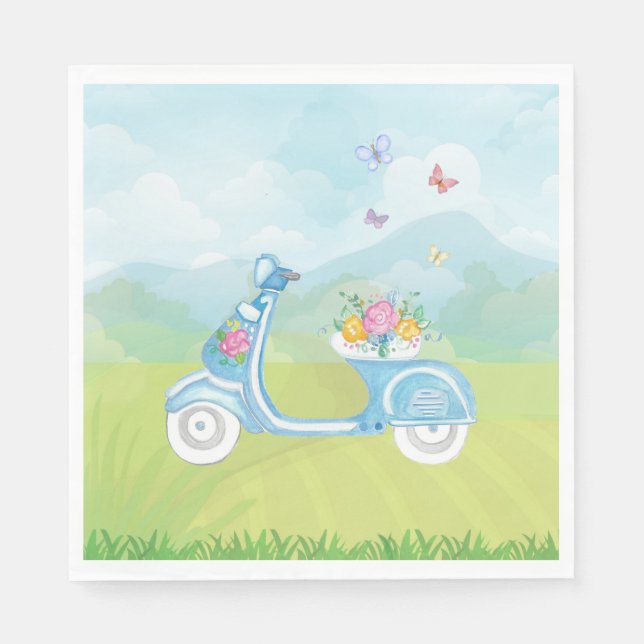 Guardanapo De Papel Torre Eiffel em Paris, França com tema de festa de (Frente)