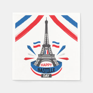 Guardanapo De Papel Torre Eiffel feliz do dia de Bastille