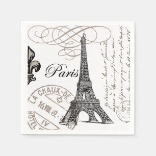 Guardanapo De Papel torre Eiffel moderna do vintage